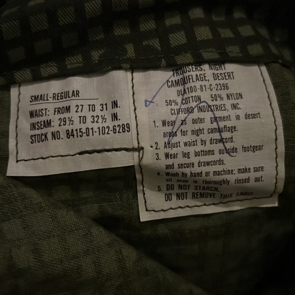 Authentic Vintage Desert Night Camouflage Trousers - Picture 15 of 15
